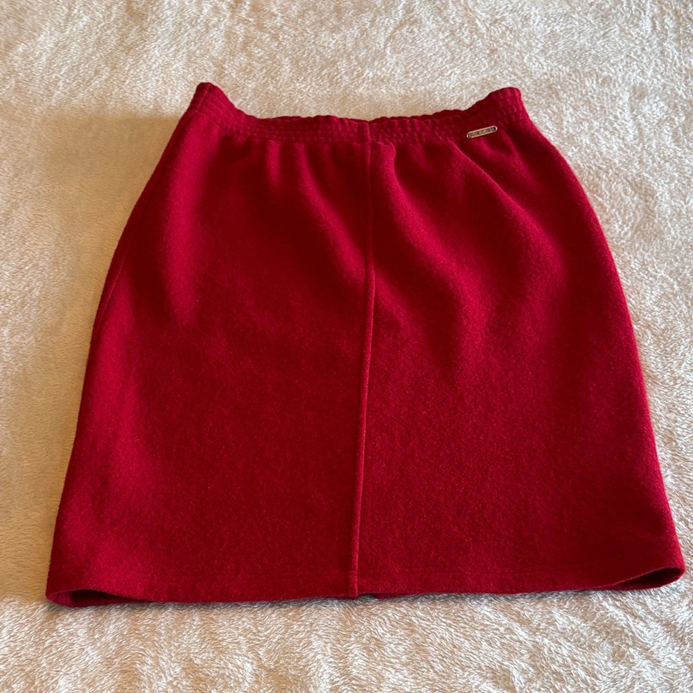 Geiger Collection Women's Red Wool Pencil Skirt Lined Size 42 (US 10) EUC